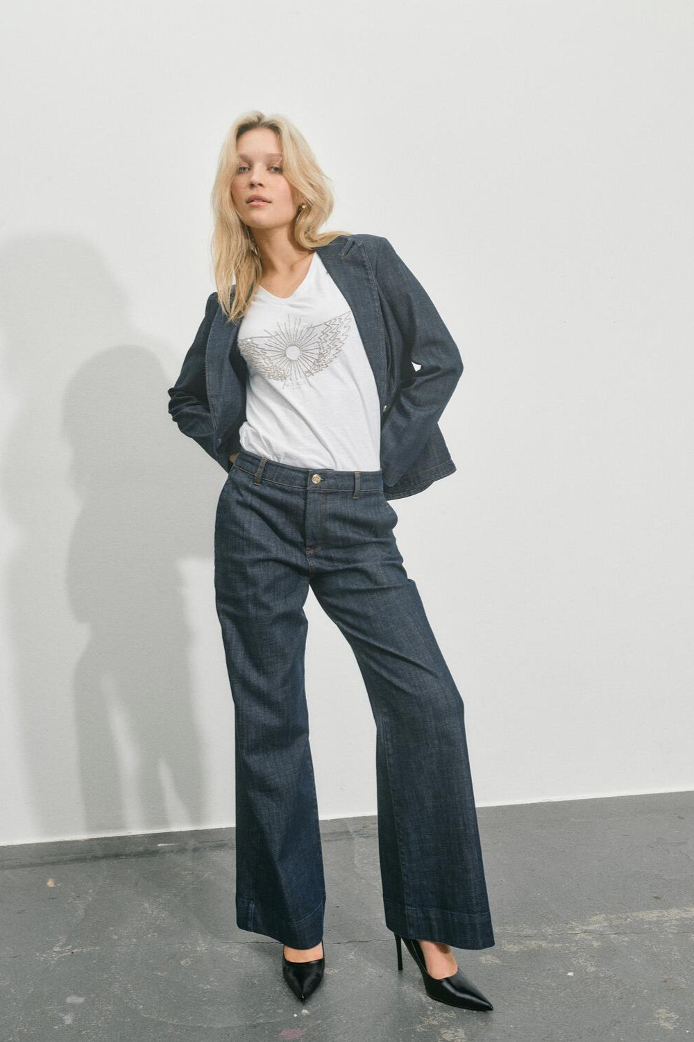 Dara Nippon jeans - mørkeblå